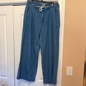 Old Navy Blue Drapey Wide-Leg Pants